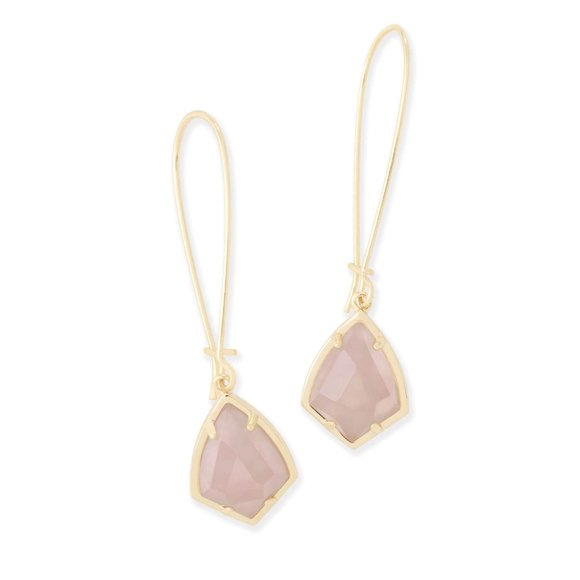 Kendra Scott Jewelry - Kendra Scott Carinne Rose Quartz Drop Earrings NEW